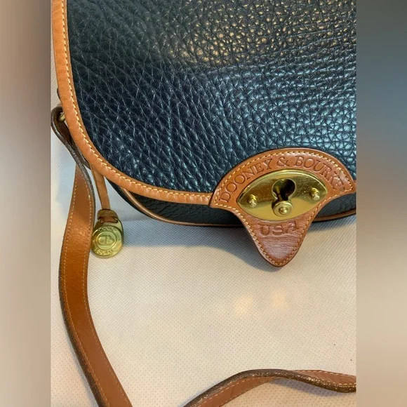 Dooney & Bourke vintage cavalry trooper bag pebbled leather crossbody - Picture 7 of 9